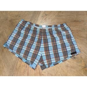 Sauvage Italian Lycra Plaid Swim Trunk size large